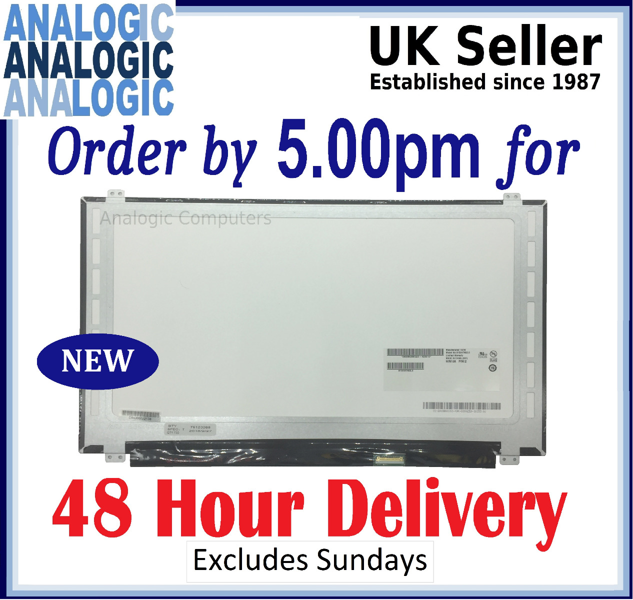 LED LCD Replacement Screen 15.6\